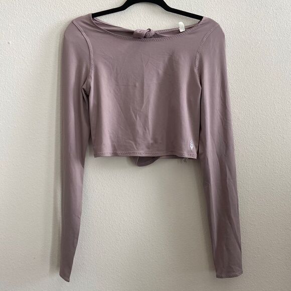 Free People Movement Very Prairie Layer Sz L NWT Mauve color - Picture 4 of 12
